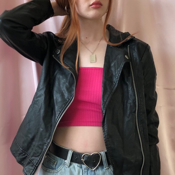 Zip up leather jacket - Picture 3 of 3